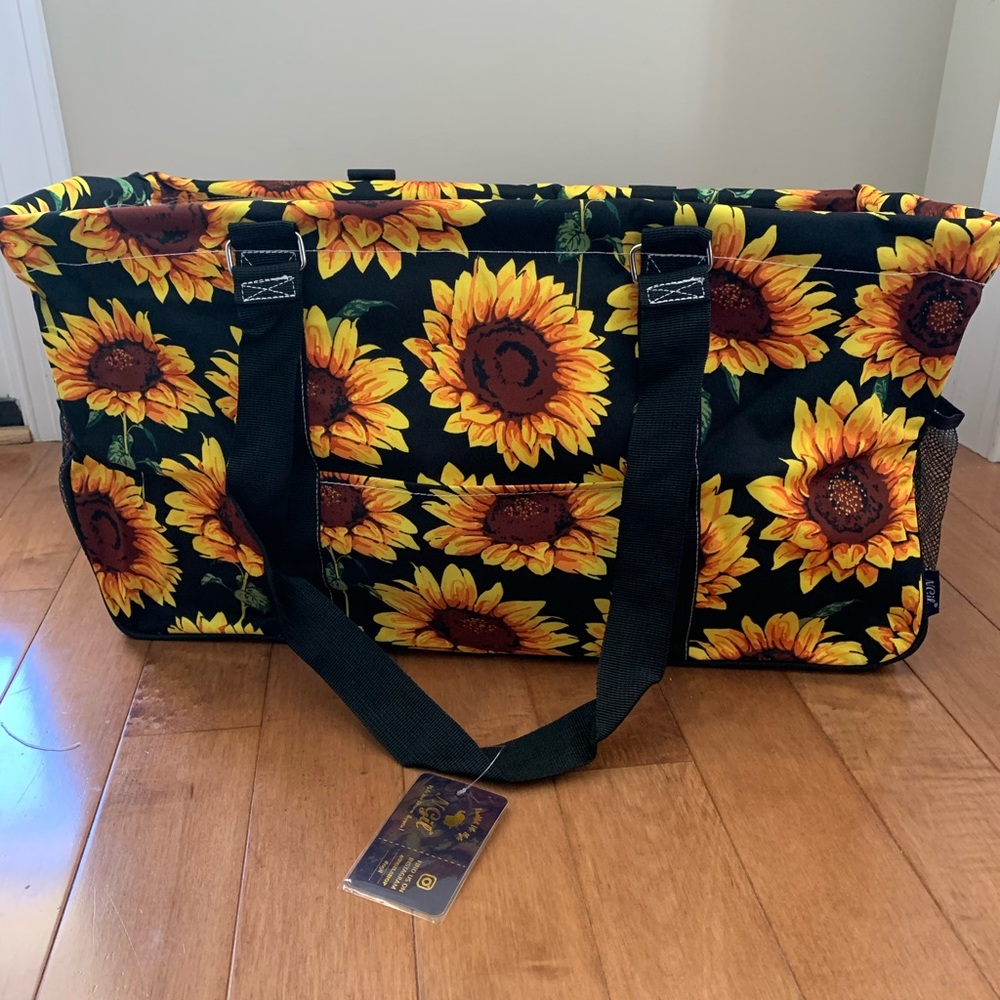 NWT sunflower xl open collapsible tote